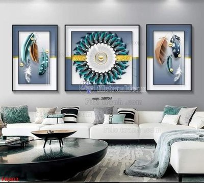 File ảnh File tranh bộ in tráng gương hiện đại TK603 (gốc) in backdrop sự kiện