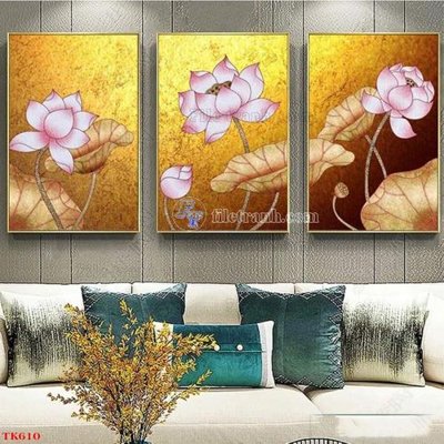 File gốc File tranh bộ in tráng gương hiện đại TK610 (in mica) cắt laser