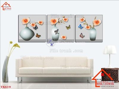 File tranh File tranh bộ in tráng gương hiện đại TK619 (gốc) chủ đề thiên nhiên