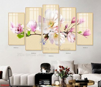 Ảnh gốc File tranh bộ in tráng gương hiện đại TK629 (độ nét cao) in mica