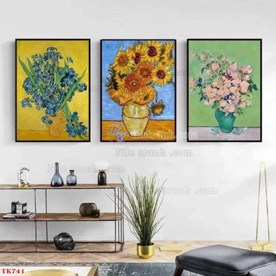 File ảnh gốc File tranh bộ in tráng gương hiện đại TK741 không vỡ nét