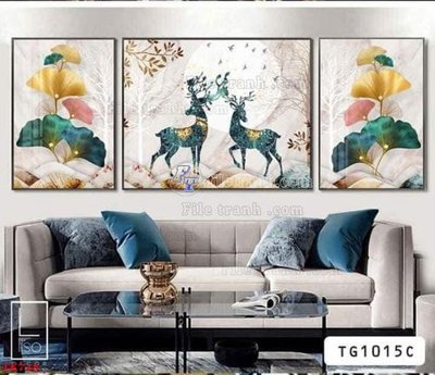 Hình ảnh file gốc File tranh bộ in tráng gương hiện đại TK748 (chất lượng cao)