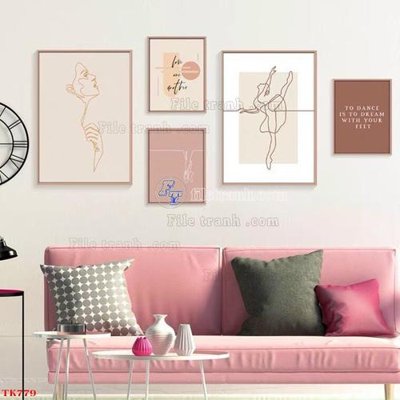 File tranh quảng cáo File tranh bộ in tráng gương hiện đại TK779 (file gốc) chuyên nghiệp