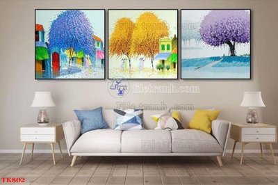 File gốc File tranh bộ in tráng gương hiện đại TK802 (PNG) chất lượng cao