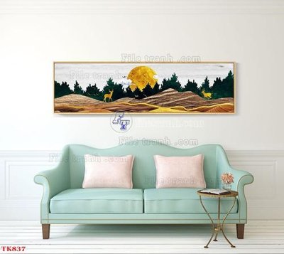 File tranh File tranh bộ in tráng gương hiện đại TK837 (gốc) chủ đề thiên nhiên