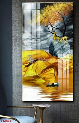 File ảnh gốc File tranh bộ in tráng gương hiện đại TK854 (chuyên in mica)