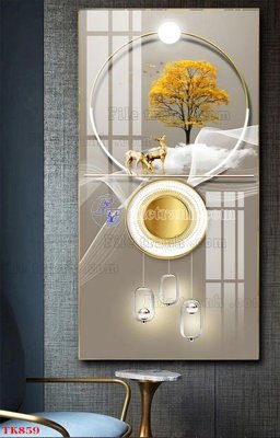 File gốc File tranh bộ in tráng gương hiện đại TK859 (in tráng gương) hiện đại