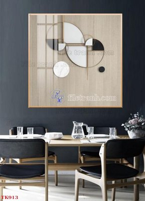File gốc File tranh bộ in tráng gương hiện đại TK913 (in mica) cắt laser