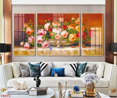 File tranh File tranh bộ in tráng gương hiện đại TK972 (bản gốc) in lụa 3D