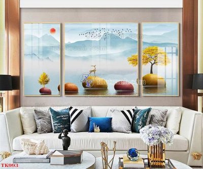 File gốc File tranh bộ in tráng gương hiện đại TK993 (dành cho quảng cáo)