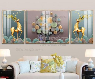 File in trần File tranh bộ in tráng gương hiện đại TK996 (bản gốc) trời sao