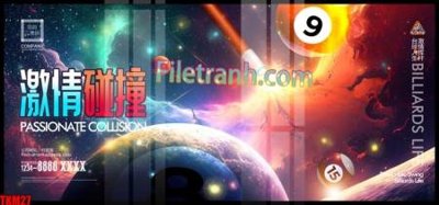 File ảnh File tranh decor treo quán bida bi a BILLARD TKM27 (gốc) cho trang trí nhà hàng