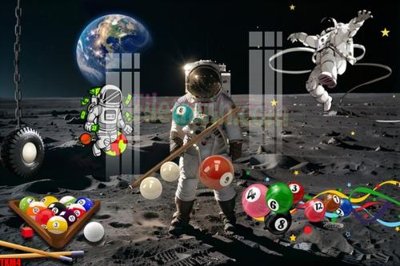 File in trần File tranh decor treo quán bida bi a BILLARD TKM4 (file gốc) chủ đề vũ trụ