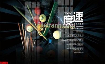 File ảnh File tranh decor treo quán bida bi a BILLARD TKM50 (gốc) dùng in Pano