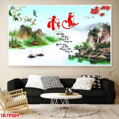 Hình ảnh file gốc File tranh thư pháp TP009 cho in UV