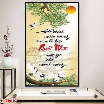 File tranh File tranh thư pháp TP017 (bản gốc) in lụa 5D