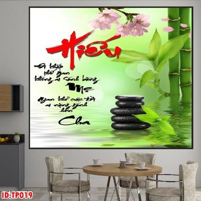 File gốc File tranh thư pháp TP019 (in lụa) trang trí tường