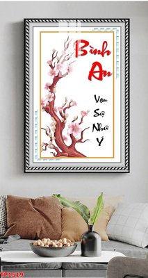 Download file gốc File tranh thư pháp TP1519 (in lụa) tranh 3D