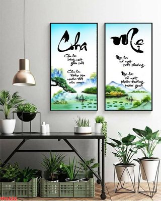 File tranh File tranh thư pháp TP1532 (bản gốc) in lụa 3D
