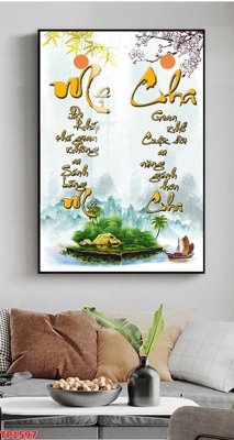 File in ấn File tranh thư pháp TP1597 (bản gốc) cao cấp