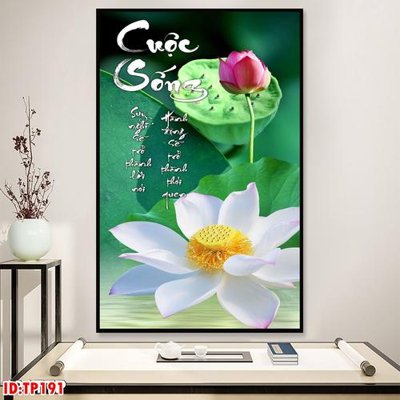 File PSD File tranh thư pháp TP191 (gốc) cho designer