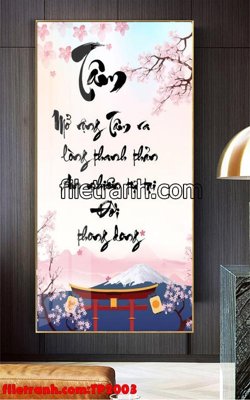 File tranh in trần File tranh thư pháp TP2003 (ảnh gốc siêu nét)