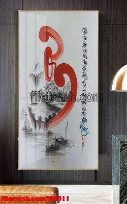 File gốc File tranh thư pháp TP2011 (chủ đề hiện đại) trang trí