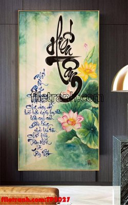 Download file gốc File tranh thư pháp TP2027 (in lụa) nghệ thuật