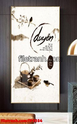 File tranh quảng cáo File tranh thư pháp TP2034 (download file gốc)