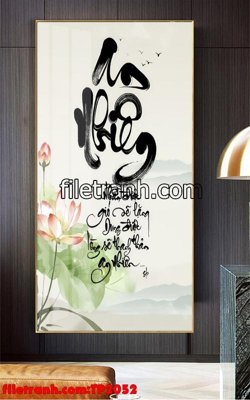 File in ấn File tranh thư pháp TP2052 (bản gốc) cao cấp