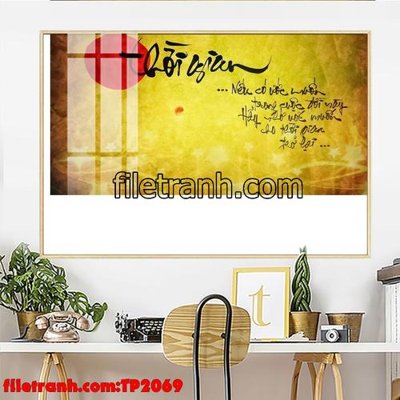 File ảnh File tranh thư pháp TP2069 (gốc) in quảng cáo ngoài trời