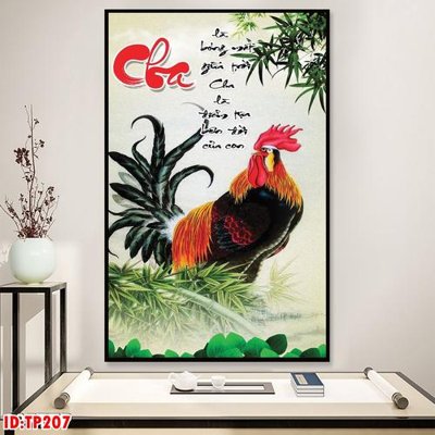 File gốc File tranh thư pháp TP207 (in 3D) nghệ thuật