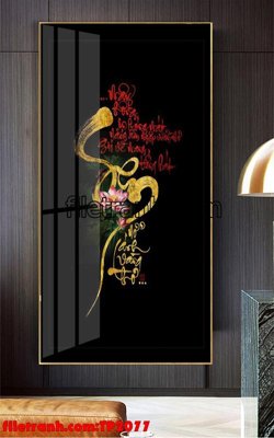 Tải file File tranh thư pháp TP2077 (ảnh gốc) in tráng gương