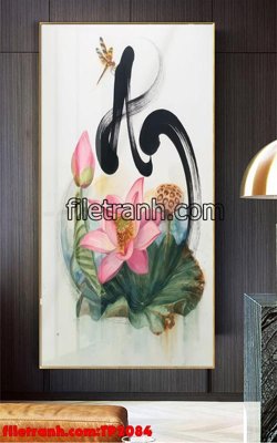 Download file File tranh thư pháp TP2084 (gốc) in mica cao cấp
