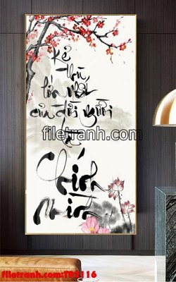 File gốc in ấn File tranh thư pháp TP2116 (sẵn sàng tải về)