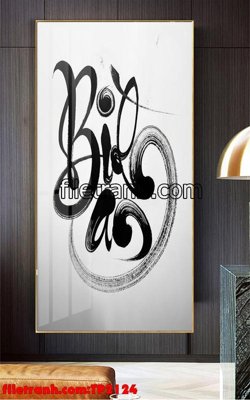 File tranh in tráng gương File tranh thư pháp TP2124 (siêu nét)