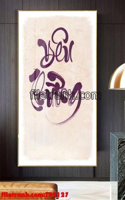 File gốc File tranh thư pháp TP2127 (thiết kế) cho in ấn