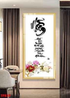File gốc in tráng gương File tranh thư pháp TP839 chi tiết
