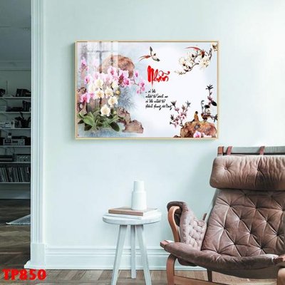 File tranh in trần 3D File tranh thư pháp TP850 (ảnh gốc)