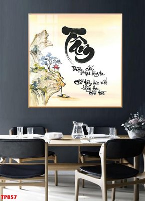 File in mica File tranh thư pháp TP857 (bản gốc) siêu trong