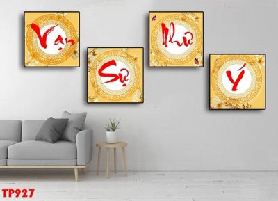 File in trần File tranh thư pháp TP927 (bản gốc) 5D