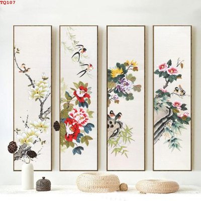 File tranh File tranh tứ quý TQ107 (bản gốc) treo phòng ăn