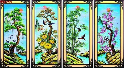 File tranh trang trí File tranh tứ quý TQ109 (file gốc)
