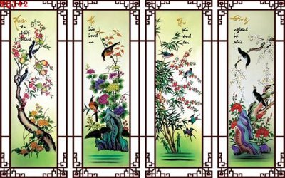 File gốc File tranh tứ quý TQ142 (in ấn) màu sắc trung thực
