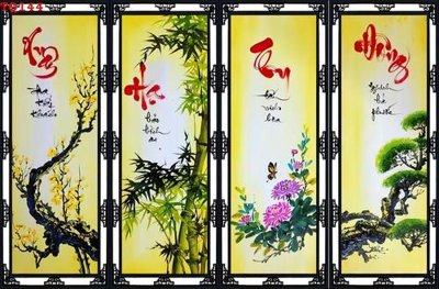 File tranh File tranh tứ quý TQ144 (gốc) chủ đề tĩnh vật