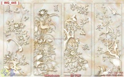 File ảnh gốc File tranh tứ quý TQ37 không vỡ nét