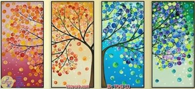 File gốc File tranh bốn mùa TQ42 (chuẩn CMYK) cho nhà in