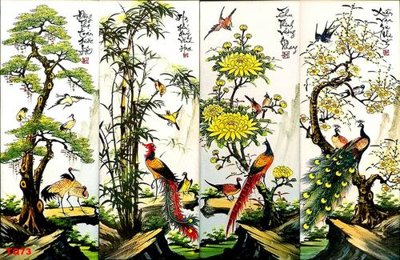 Mua file gốc File tranh tứ quý TQ73 (PSD) tại Filetranh.com