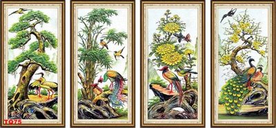 File tranh File tranh tứ quý TQ75 (ảnh gốc) chi tiết rõ ràng