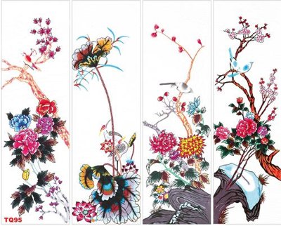 File gốc File tranh tứ quý TQ95 (PNG) chất lượng cao